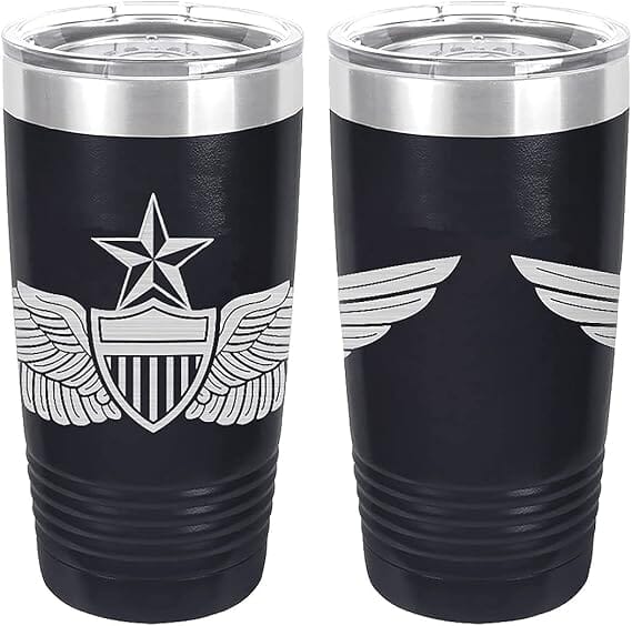 Army Aviator Senior Badge Laser Engraved 20oz Tumbler Mugs LET.0126.N