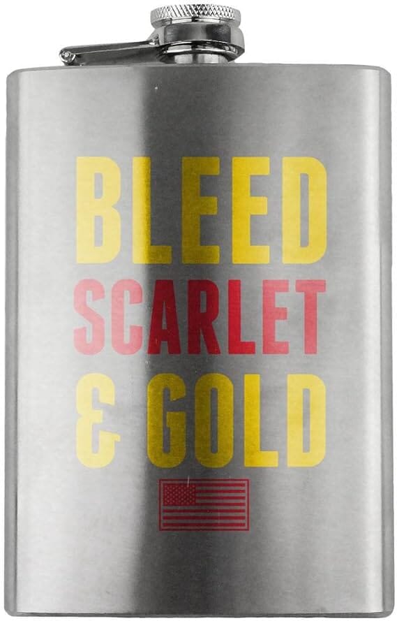 Bleed Scarlet and Gold Marine Corps Veteran 8oz. Flask flask 