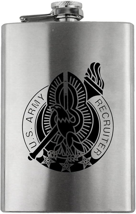 Recruiter Badge Army Veteran 8oz. Flask flask 