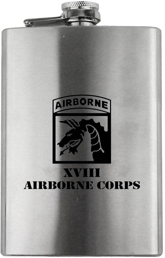 Army XVIII Airborne Corps Subdued 8oz. Flask flask 