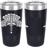 Army Halo Free Fall Wings Badge Laser Engraved 20oz Tumbler Mugs LET.0141.N