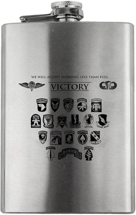 Historic Airborne Divisions Veteran 8oz. Flask flask 