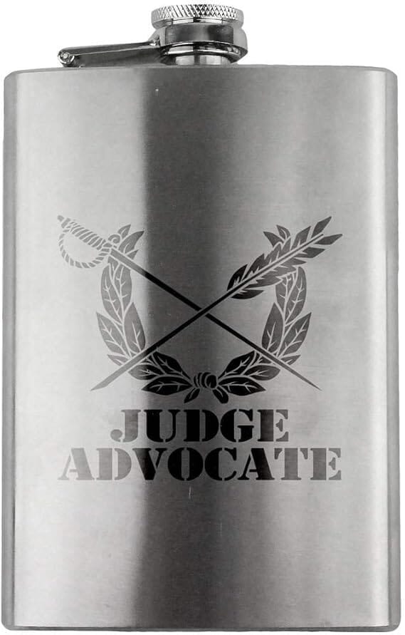 Army Judge Advocate Branch Military 8oz. Flask flask 