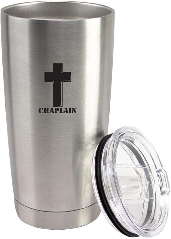 Army Chaplain Branch Insignia Subdued 20 oz Vacuum Sealed 18/8 Stainless Steel Tumbler Mugs 