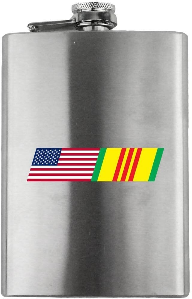Vintage American Flag Vietnam Veteran Blend 8oz. Flask flask 
