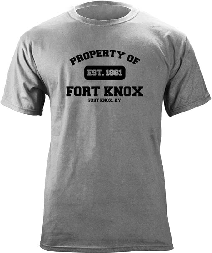 Original Army Base Property of Fort Knox Veteran PT T-Shirt Shirts 15.616
