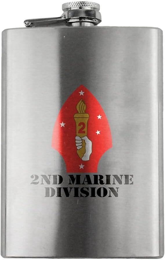 2nd Marine Division Full Color 8oz. Flask flask 