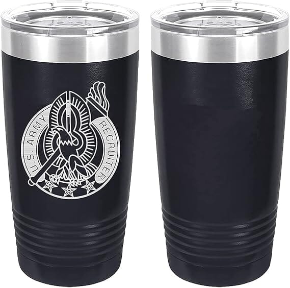 Army Recruiter Badge Laser Engraved 20oz Tumbler Mugs LET.0127.N