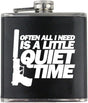 Original Quiet Time Gun Leather Wrapped 6oz. Flask Flasks 