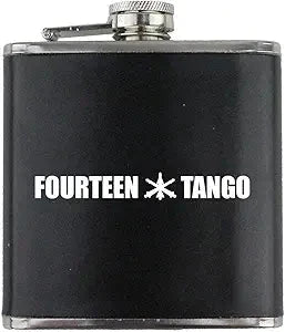 Army Launching Operator MOS 14T Veteran Leather Wrapped 6oz. Flask Flasks 