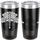 Army Halo Free Fall Wings Badge Laser Engraved 20oz Tumbler Mugs LET.0141.B