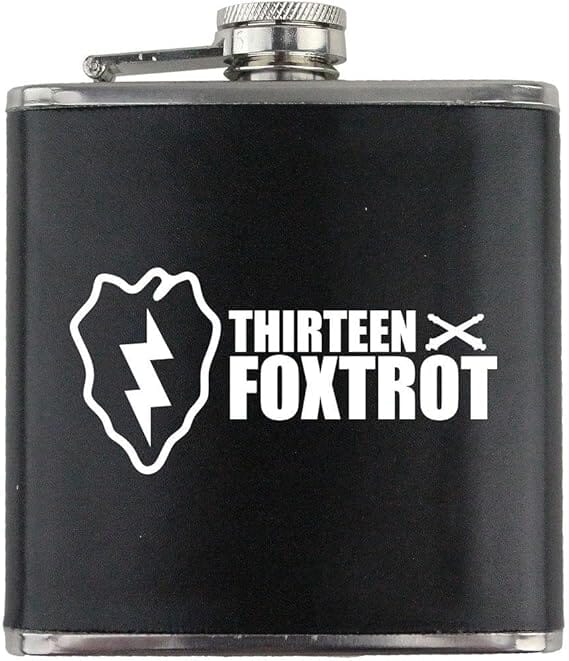 Army 25th Infantry Division 13 Foxtrot Veteran Leather Wrapped 6oz. Flask Flasks 