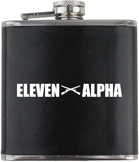 Army Infantry MOS 11A Veteran Leather Wrapped 6oz. Flask Flasks 
