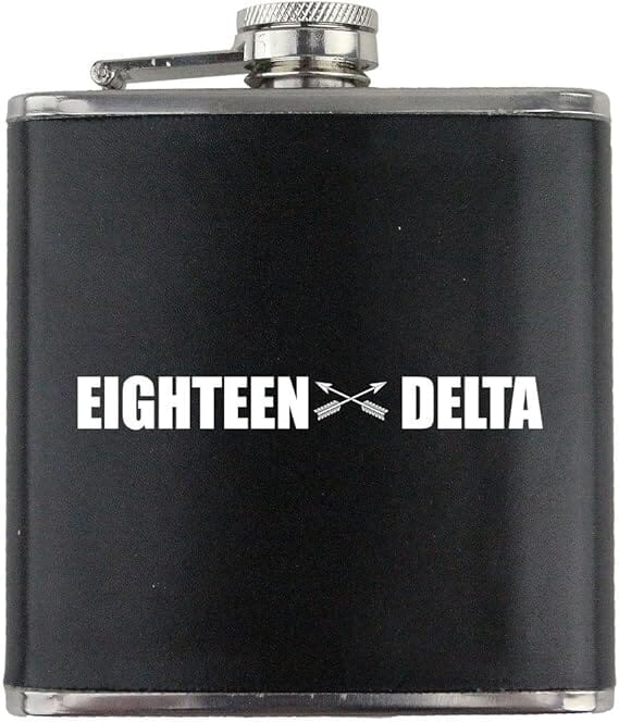 Army Special Forces Medical MOS 18D Veteran Leather Wrapped 6oz. Flask Flasks 