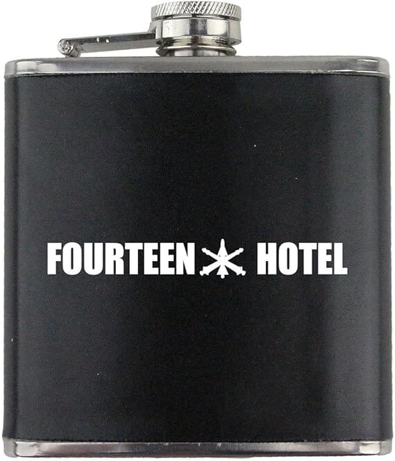 Army Air Defense System Operator MOS 14H Veteran Leather Wrapped 6oz. Flask Flasks 