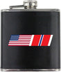 Vintage American Flag Bronze Star Blend Veteran Stainless Steel Leather Wrapped 6oz. Flask Flasks 