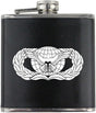 Protection Badge Air Force Veteran Leather Wrapped 6oz. Flask Flasks 