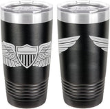 Army Aviator Basic Badge Laser Engraved 20oz Tumbler Mugs LET.0125.B