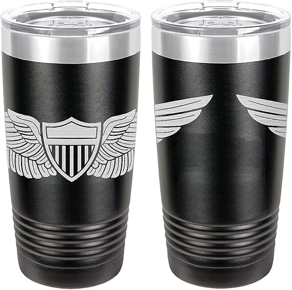 Army Aviator Basic Badge Laser Engraved 20oz Tumbler Mugs LET.0125.B