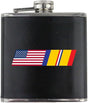 Vintage American Flag Combat Action Blend Veteran Stainless Steel Leather Wrapped 6oz. Flask Flasks 