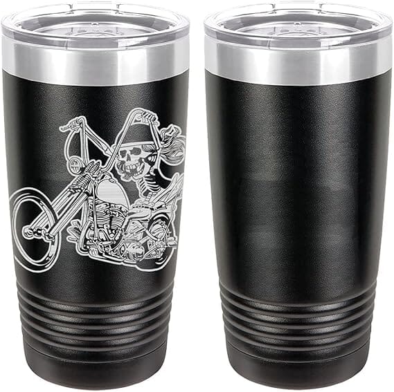 Bad To The Bone Laser Engraved 20oz Tumbler Mugs LET.0158.B