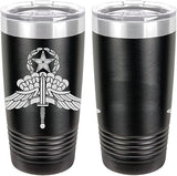 Army Halo Jumpmaster Badge Laser Engraved 20oz Tumbler Mugs LET.0142.B