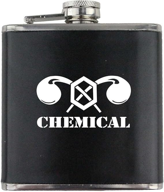 Army Chemical Branch Military Stainless Steel Leather Wrapped 6oz. Flask Flasks 