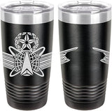 Army Space Master Badge Laser Engraved 20oz Tumbler Mugs LET.0144.B