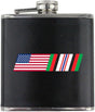 Vintage American Flag Afg Campaign Blend Veteran Stainless Steel Leather Wrapped 6oz. Flask Flasks 