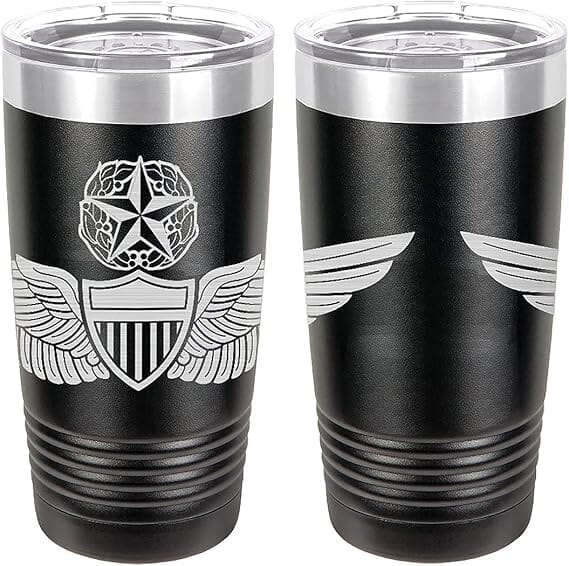 Army Aviator Master Badge Laser Engraved 20oz Tumbler Mugs LET.0124.B