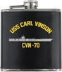 Navy Carrier Carl Vinson CVN 70 Leather Wrapped 6oz. Flask Flasks 