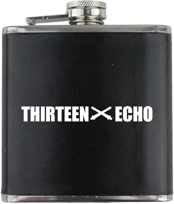 Army Cannon Fire Specialist MOS 13E Veteran Leather Wrapped 6oz. Flask Flasks 