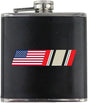 Vintage American Flag Iraq Campaign Blend Veteran Stainless Steel Leather Wrapped 6oz. Flask Flasks 