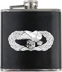 Transportation Badge Air Force Veteran Leather Wrapped 6oz. Flask Flasks 