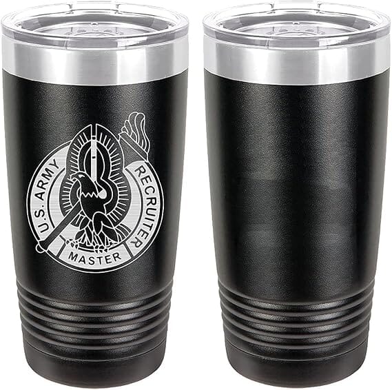 Army Master Recruiter Badge Laser Engraved 20oz Tumbler Mugs LET.0143.B