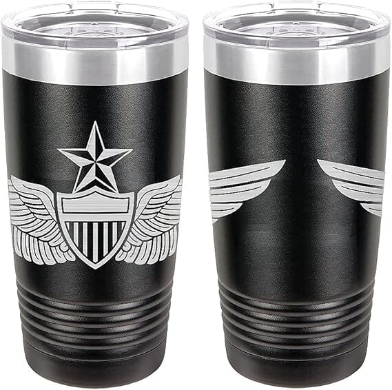 Army Aviator Senior Badge Laser Engraved 20oz Tumbler Mugs LET.0126.B
