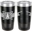 Army Space Basic Badge Laser Engraved 20oz Tumbler Mugs LET.0155.B