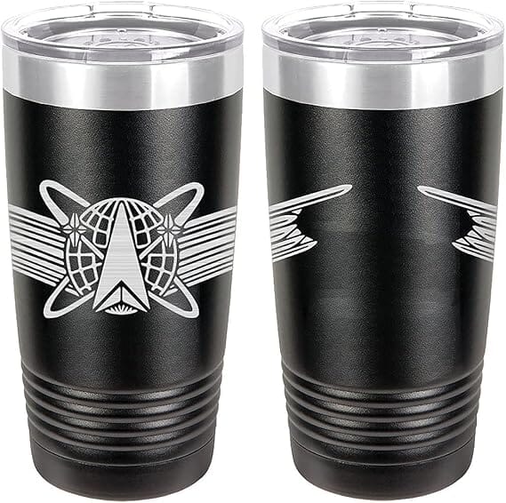 Army Space Basic Badge Laser Engraved 20oz Tumbler Mugs LET.0155.B