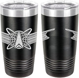 Army Space Basic Badge Laser Engraved 20oz Tumbler Mugs LET.0155.B