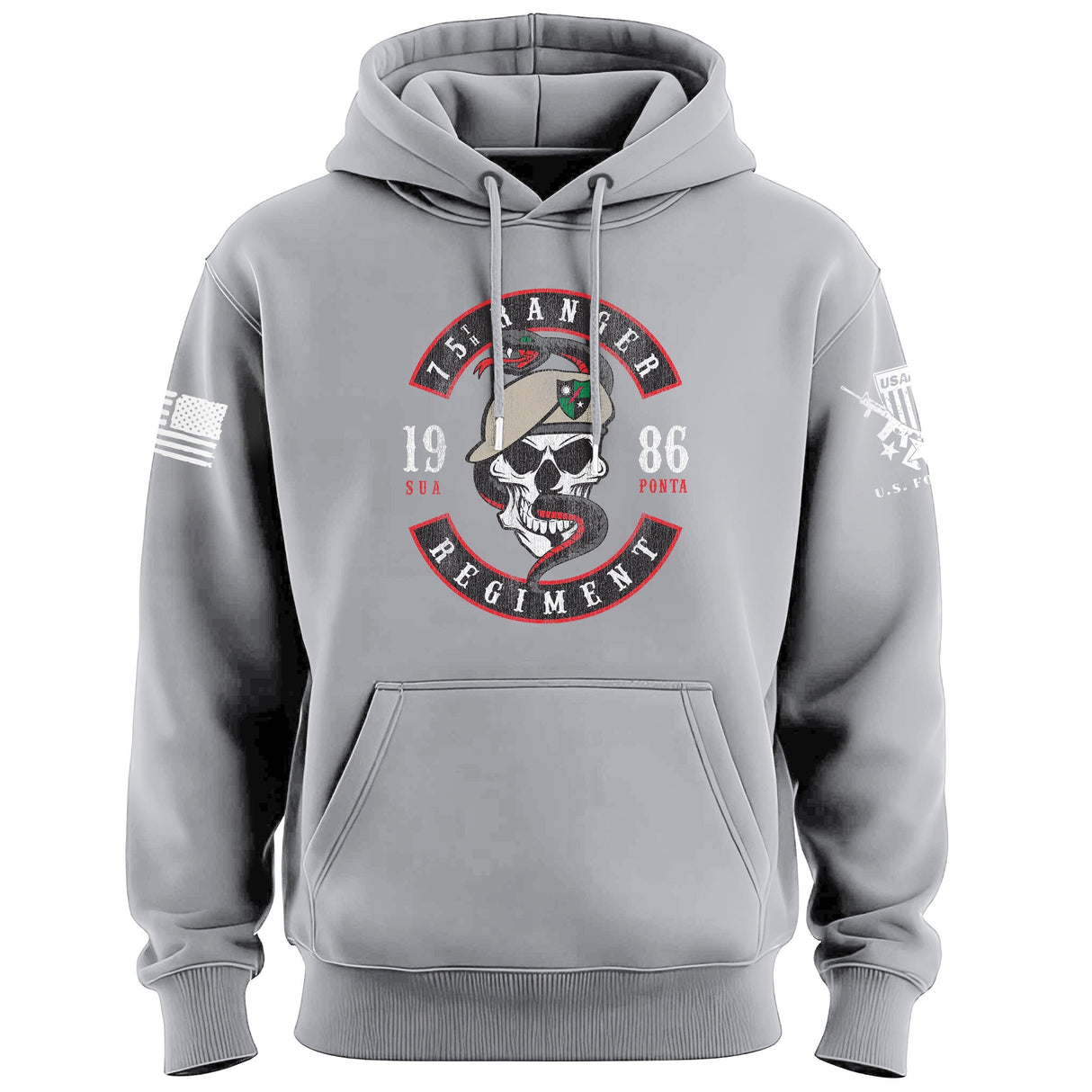 75th Ranger Skull and Snake Graphic Hoodie Hoodies 100008-S-HG
