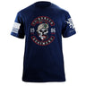 75th Ranger Skull and Snake Graphic T-shirt Shirts 87253-S-NAVY