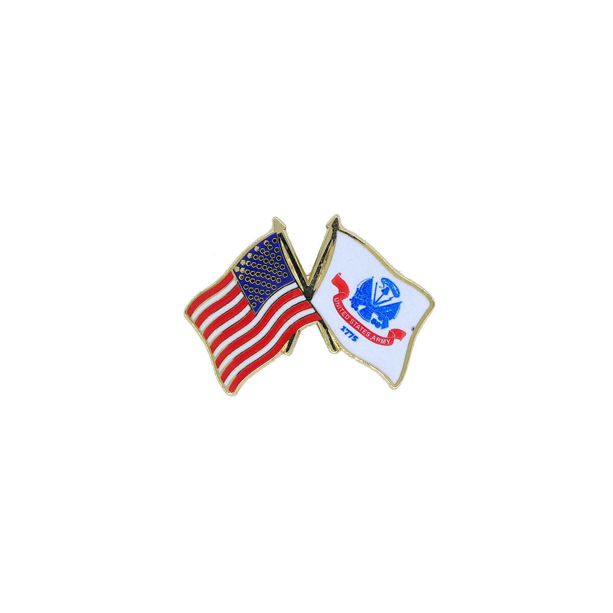 American and U.S. Army Cross Flags 1" Lapel Pin Pins 