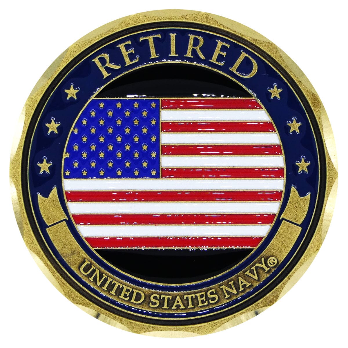 U.S. Navy - Retired Challenge Coin back