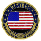 U.S. Navy - Retired Challenge Coin back