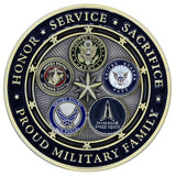 Proud Military Family Coin front