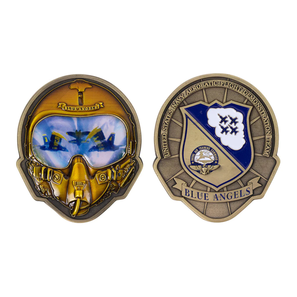 Blue Angels Helmet Antique Bronze Coin Challenge Coins 