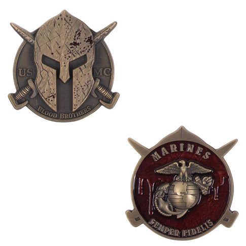 USMC Spartan Blood Brothers Coin