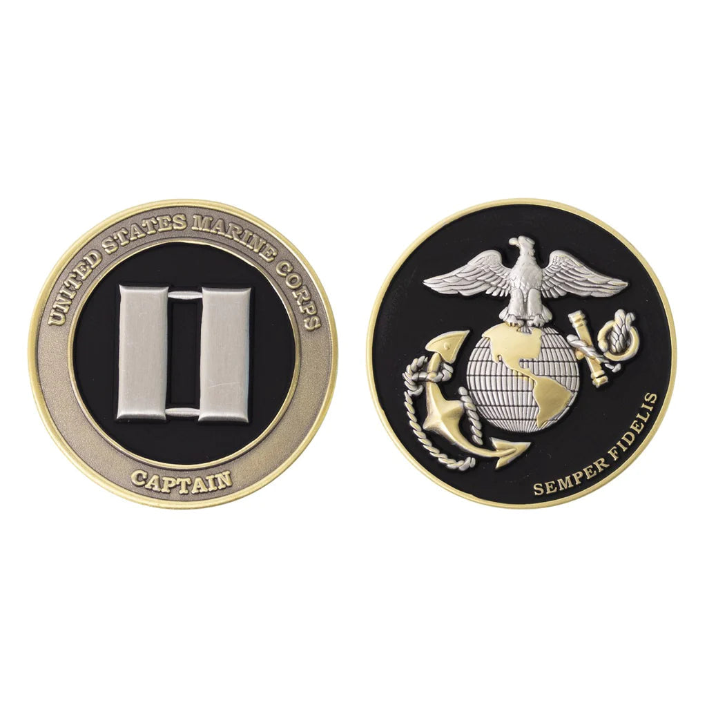 1.75" USMC Rank Captain (New) Coin Challenge Coins 