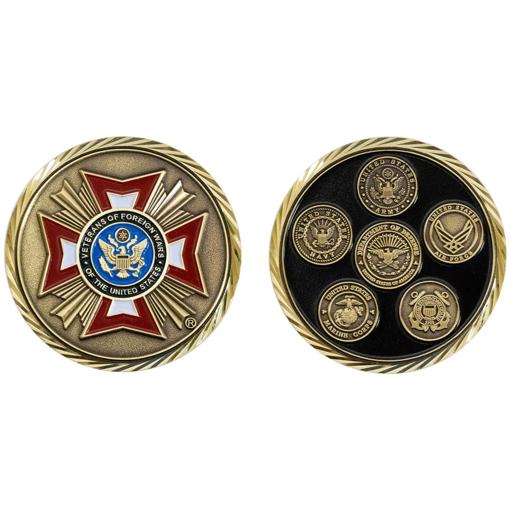 2 Inch Veteran Of Foreign Wars Coin Challenge Coins 