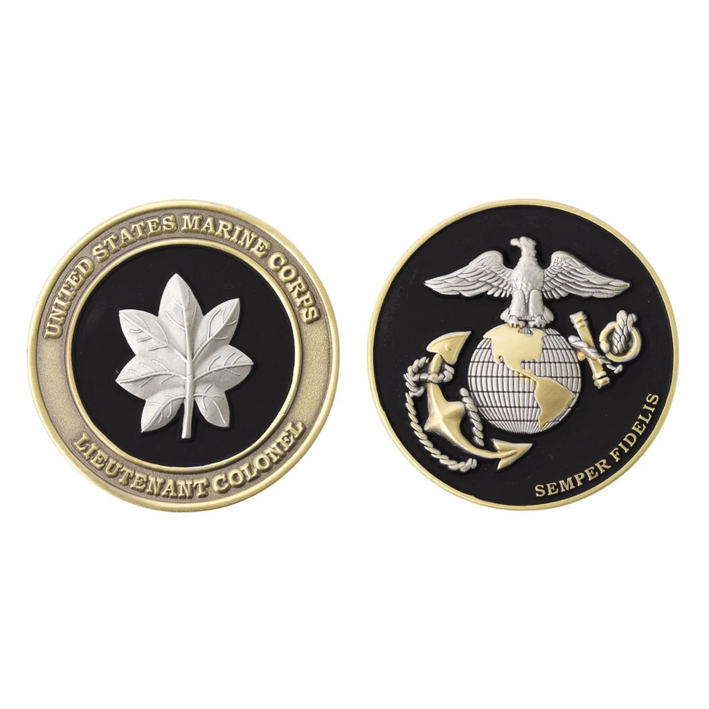1.75" USMC Rank Lt Colonel (New) Coin Challenge Coins 